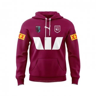 Sudaderas con Capucha Queensland Maroons Rugby 2024 Rojo