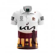 Camiseta Polo Brisbane Broncos Rugby 2024 ANZAC